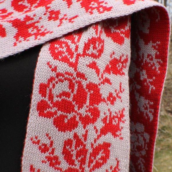 A Beautiful Set of Hand Double Knitted Reversible Scarf and a Hat,Gift for Her main image 15